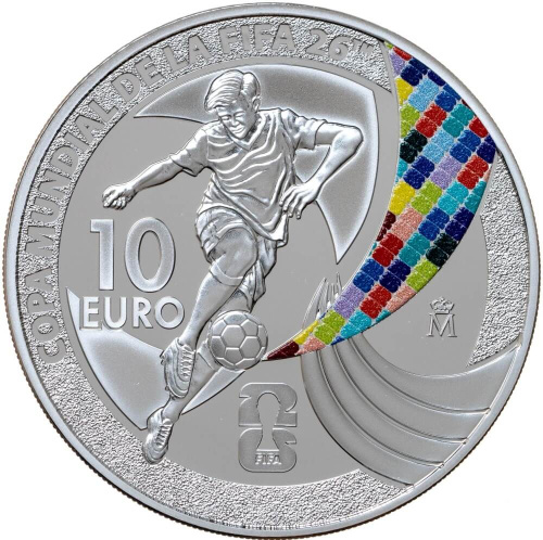 Коллекционная монета Европы Испания 10 евро 2025 FIFA – Чемпионат мира по футболу 2026 г. | Интернет-магазин евромонета.рф 