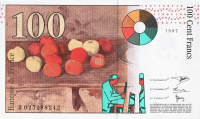 Франция 100 франков 1997  фото из магазина евромонета.рф 1