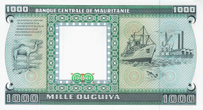 Мавритания 1000 угия 1989  фото из магазина евромонета.рф 1