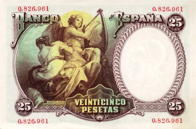 Испания 25 песет 1931 aUNC  фото из магазина евромонета.рф 1