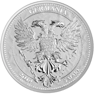 Germania Mint 2019 5 марок Мифический лес: Дубовый лист  фото из магазина евромонета.рф 1