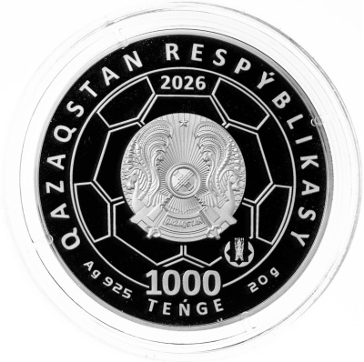 1000 тенге Казахстан 1000 тенге 2026 Чемпионат мира по футболу 2026 года фото из магазина евромонета.рф 1
