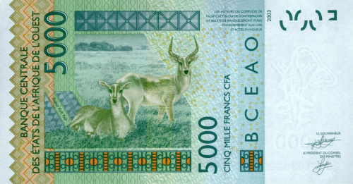 Банкноты Нигера Нигер 5000 франков 2026 фото из магазина евромонета.рф