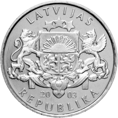 Латвия 1 лат 2003 Муравей  фото из магазина евромонета.рф 1