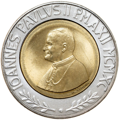 Ватикан 500 лир 1990  фото из магазина евромонета.рф 1