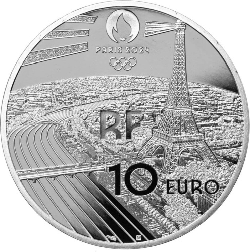 Коллекционная монета Европы Франция 10 евро 2023 Олимпийские игры 2024 года в Париже. Гольф | Интернет-магазин евромонета.рф 