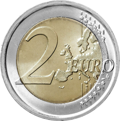 Памятные монеты 2 евро UNC Словения 2 евро 2023 150 лет со дня рождения Йосипа Племеля фото из магазина евромонета.рф 1