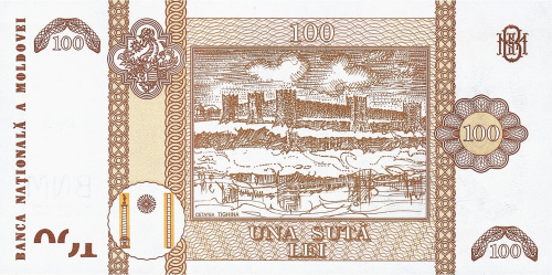 Банкноты Молдавии Молдавия 100 лей 2024 фото из магазина евромонета.рф