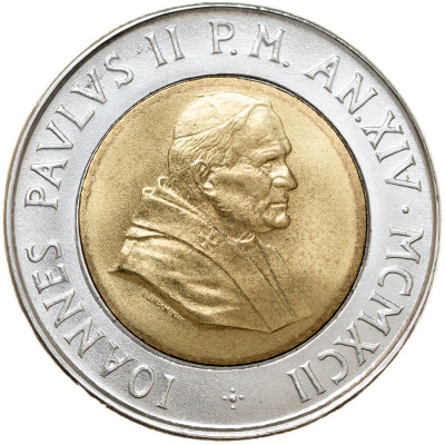 Ватикан 500 лир 1992   фото из магазина евромонета.рф 1