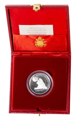 Ватикан 5000 лир 2001 Иоанн Павел II Пасха. Box  фото из магазина евромонета.рф 2