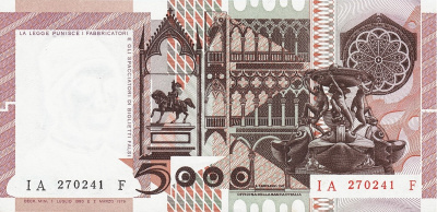 Италия 5000 лир 1980  фото из магазина евромонета.рф 1