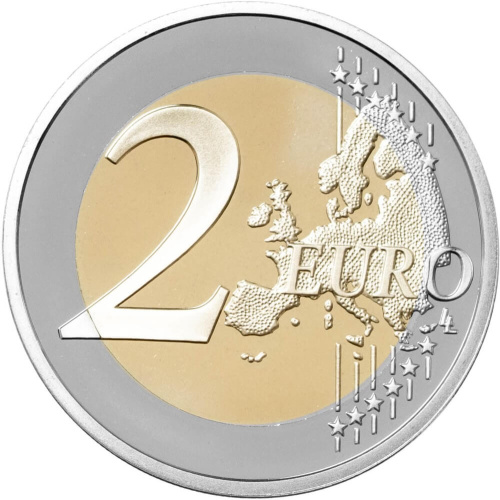 Юбилейная монета Франция 2 евро 2025 Собор Парижской Богоматери. Пруф ( Proof ) 