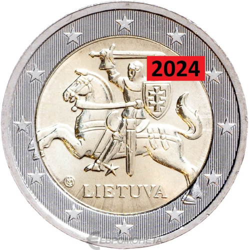 Литва 2 евро 2024 регулярная