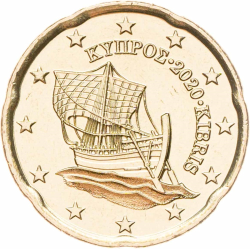 Кипр 20 евроцентов ( центов ) 2020