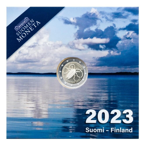 Юбилейная монета Финляндия 2 евро 2023 Первый закон Финляндии об охране природы 1923 года. Пруф ( Proof ) 