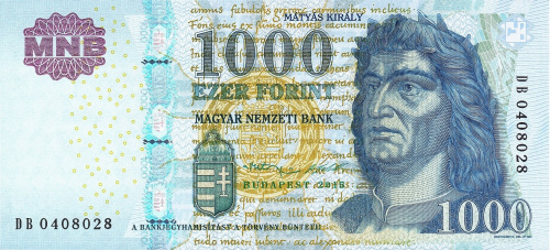 Банкноты Венгрии Венгрия 1000 форинтов 2015 фото из магазина евромонета.рф