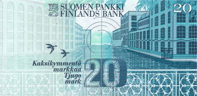 Финляндия 20 марок 1993  фото из магазина евромонета.рф 1
