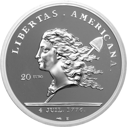 Коллекционная монета Европы Франция 20 евро 2023 Libertas Americana | Интернет-магазин евромонета.рф 