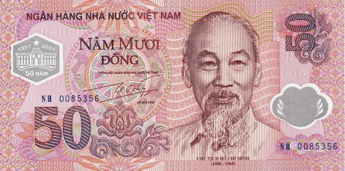 Вьетнам 50 донг 2001 (полимер) | Интернет-магазин евромонета.рф
